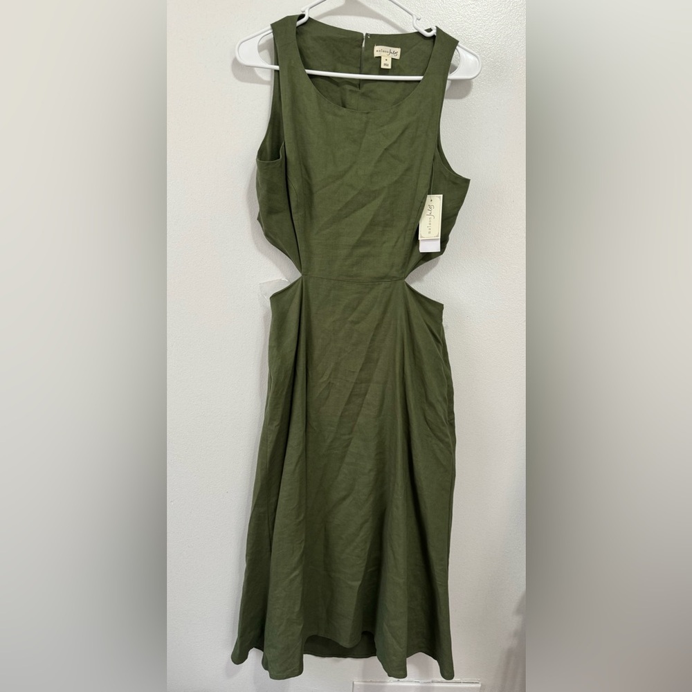 Linen Olive dress